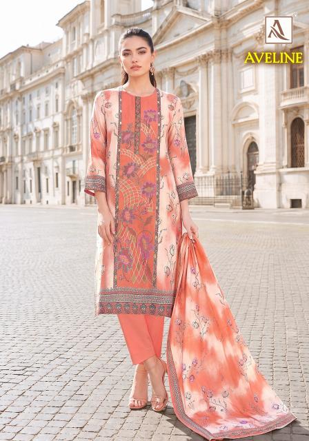 Alok suit aveline dress materials wholesalers in surat